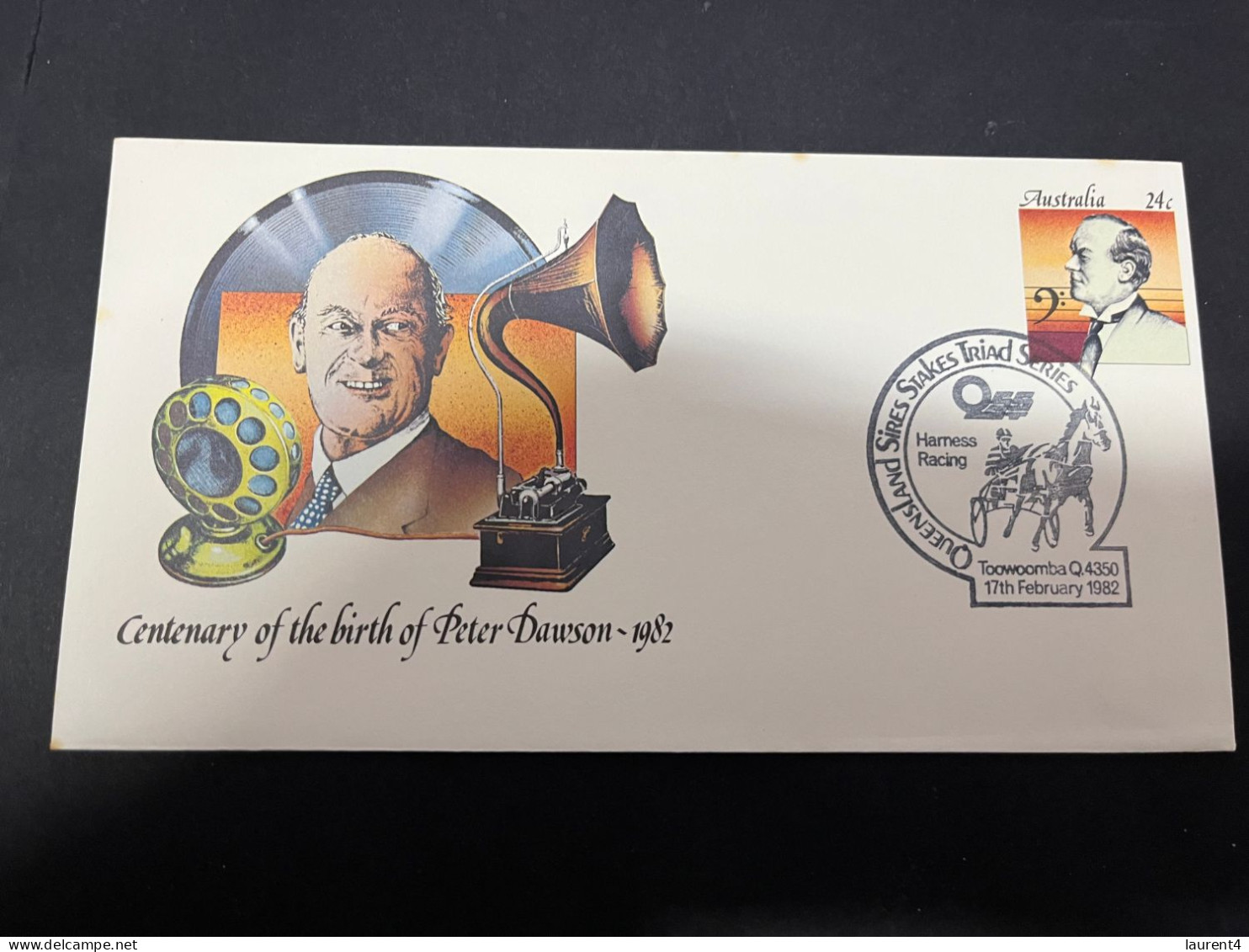 21-4-2024 (2 Z 39) Australia FDC Cover - 1982 - Harness Horse Racing In Queensland (Peter Dawson) - Ersttagsbelege (FDC)