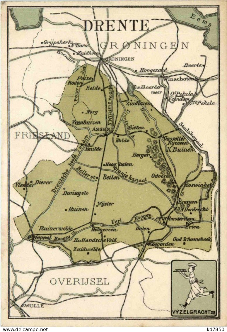 Drente - Map - Vyzekgracht 28 Broodfabriken - Sonstige & Ohne Zuordnung