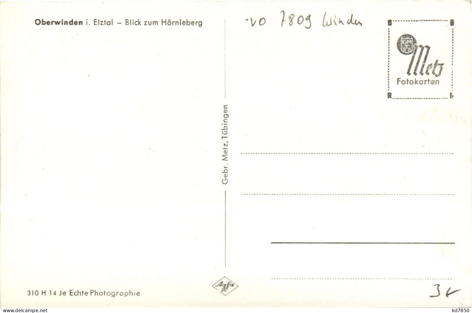 Schwarzwald, Freiburg I.B. Und Div.Orte Mit Umgebung - Oberwinden Im Elztal - Blick Zum Hörnleberg - Emmendingen