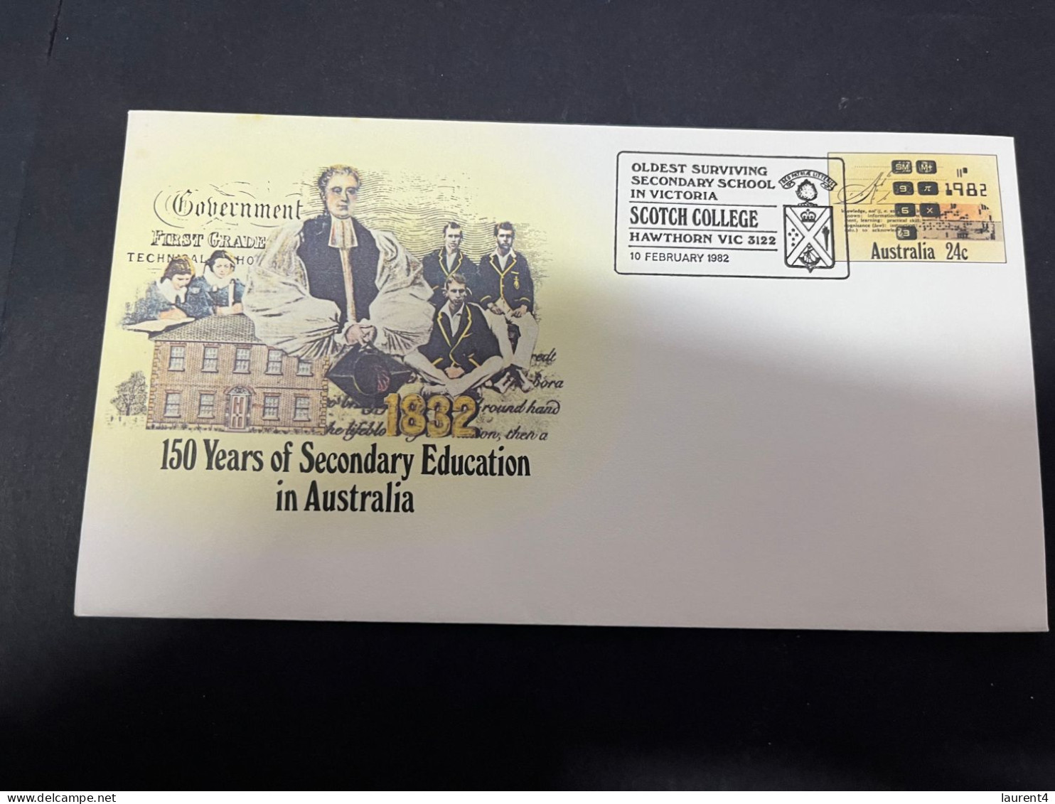 21-4-2024 (2 Z 39) Australia FDC Cover - 1982 - Hawthorn Scotch College (Secondary Education) - Premiers Jours (FDC)