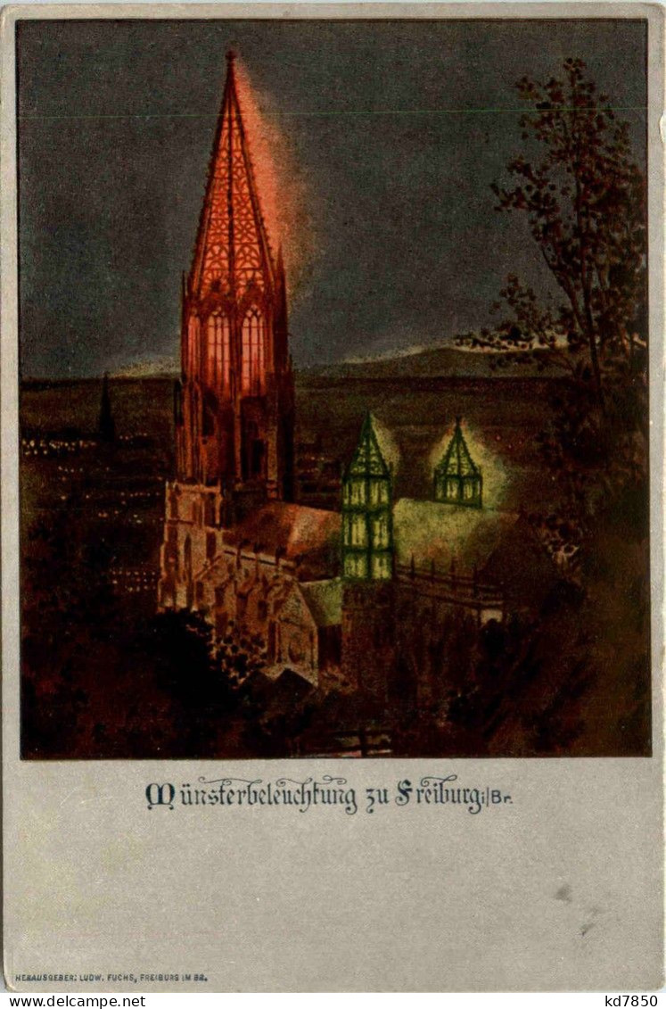 BA-Wü/Freiburg I. Br. - Münsterbeleuchtung - Freiburg I. Br.