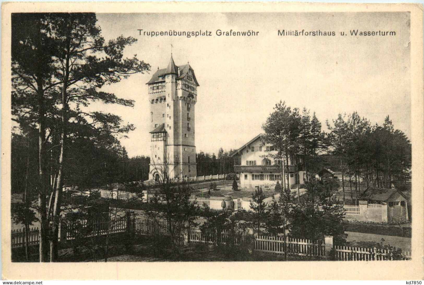 Bayern/Grafenwöhr - Truppenübungsplatz - Militärforsthaus Und Wasserturm - Grafenwoehr