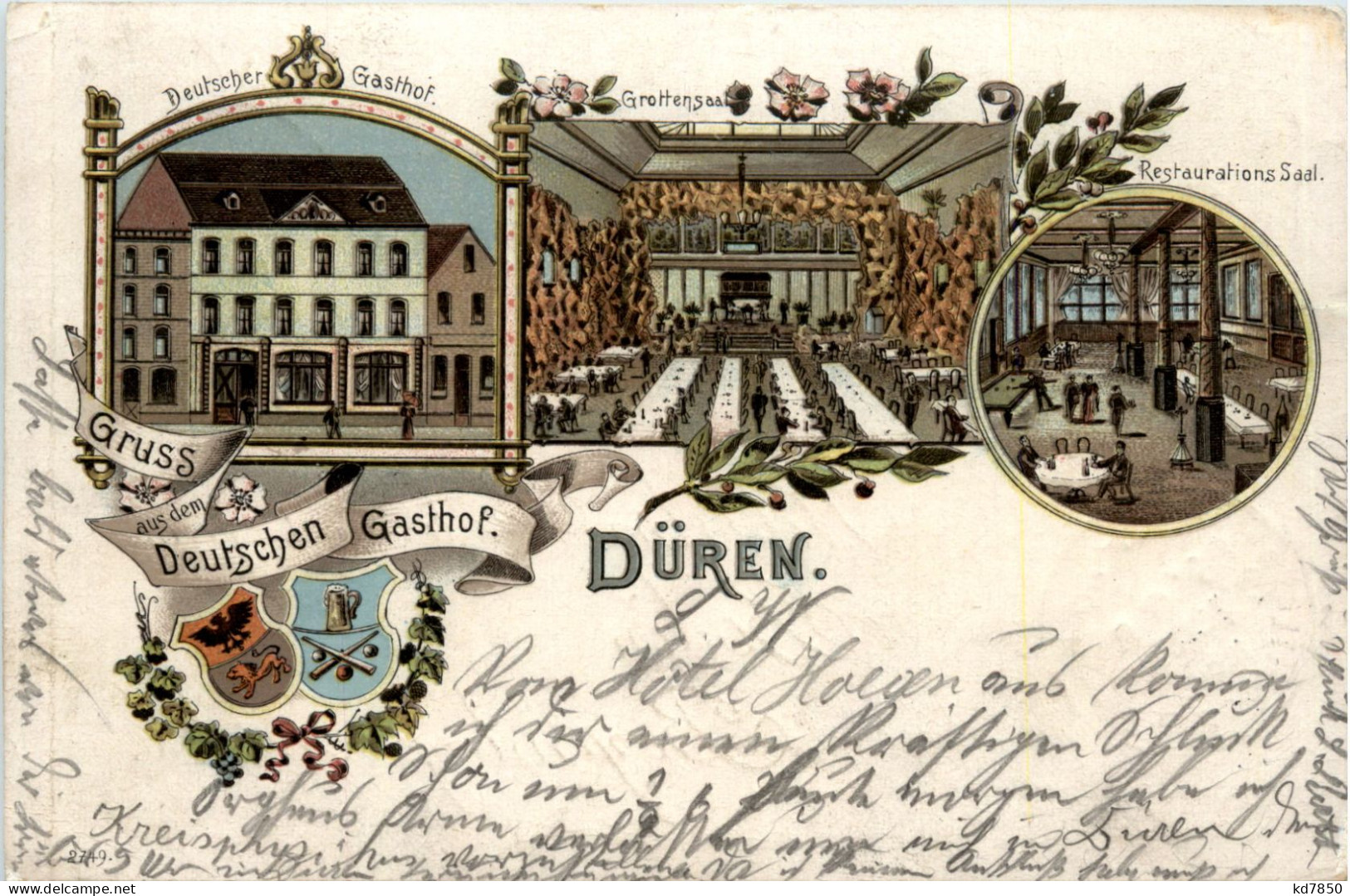 Gruss Aus Düren - Deutscher Gasthof - Litho - Dueren