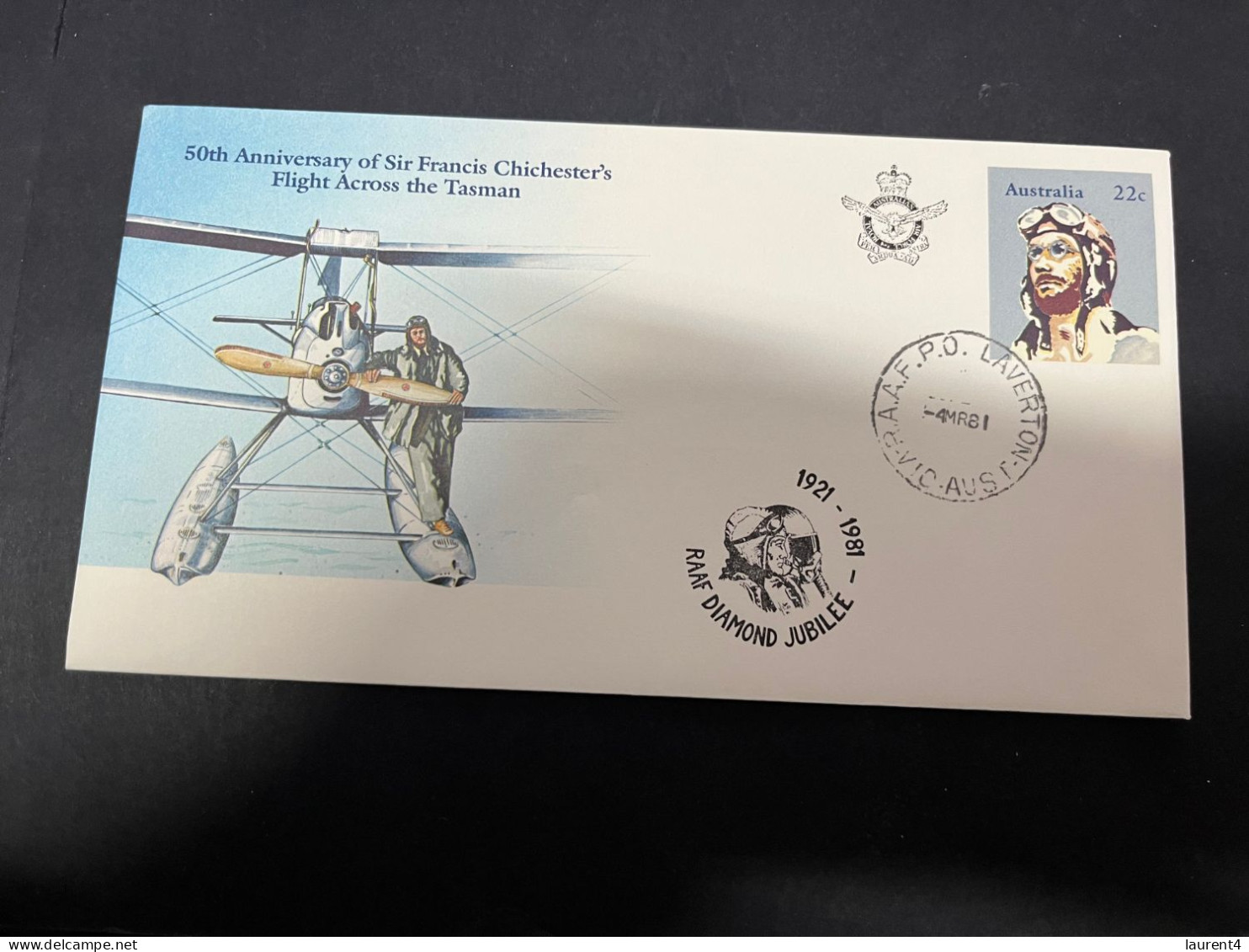 21-4-2024 (2 Z 39) Australia FDC Cover - 1981 - RAAF Diamond Jubillee (Sir Francis Chichester) 2 Covers - Ersttagsbelege (FDC)