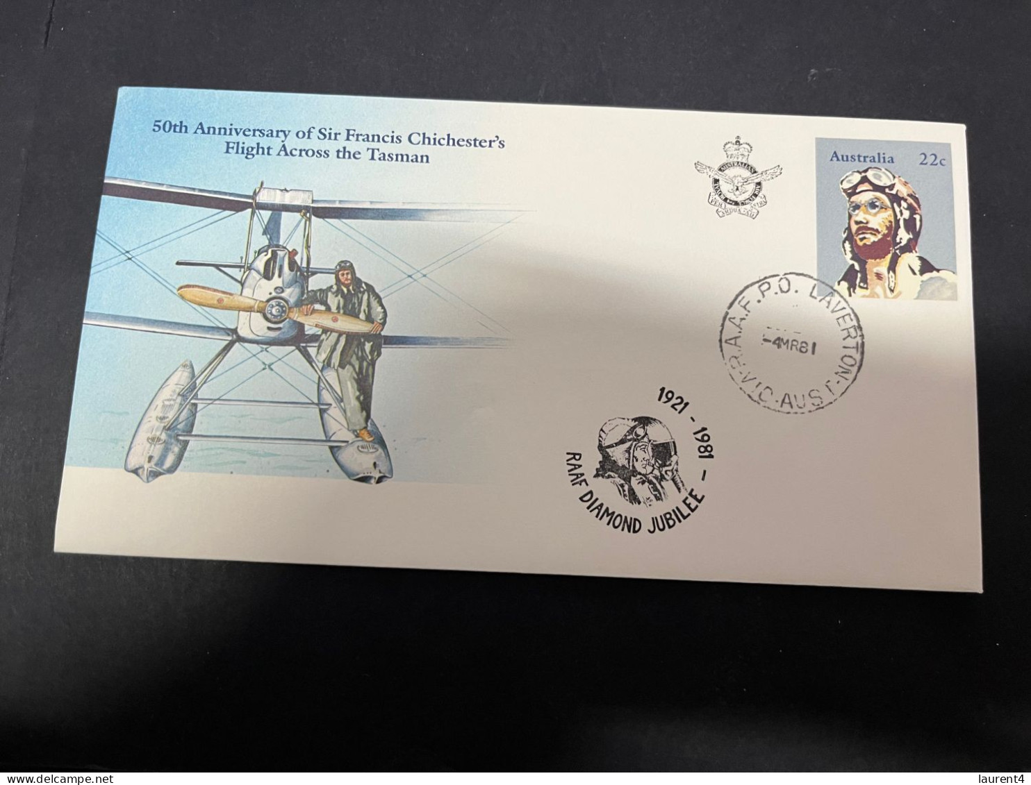 21-4-2024 (2 Z 39) Australia FDC Cover - 1981 - RAAF Diamond Jubillee (Sir Francis Chichester) 2 Covers - Premiers Jours (FDC)