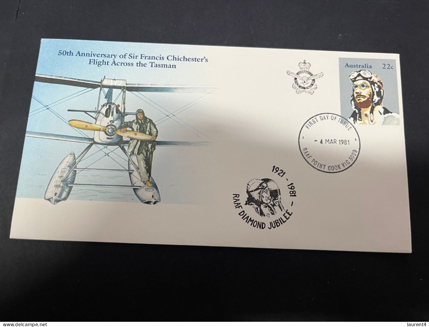 21-4-2024 (2 Z 39) Australia FDC Cover - 1981 - RAAF Diamond Jubillee (Sir Francis Chichester) 2 Covers - Sobre Primer Día (FDC)