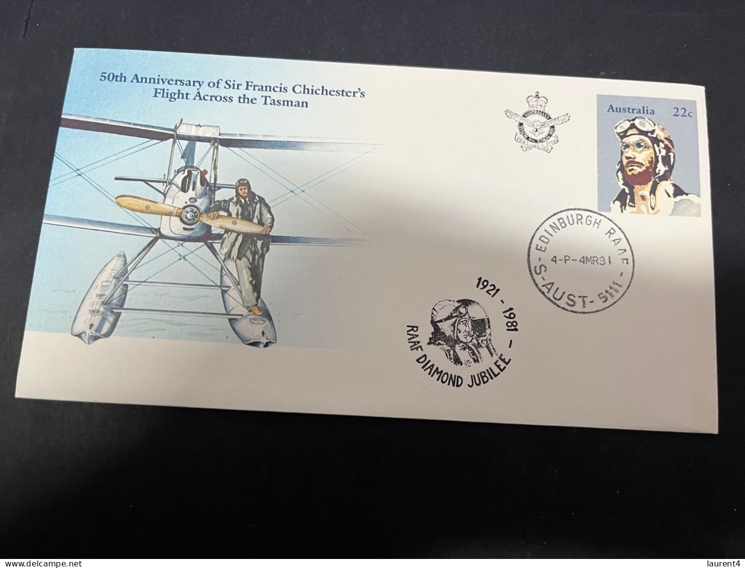 21-4-2024 (2 Z 39) Australia FDC Cover - 1981 - RAAF Diamond Jubillee (Sir Francis Chichester) 2 Covers - Ersttagsbelege (FDC)