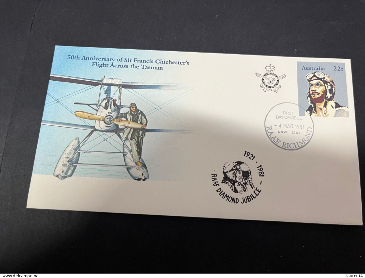 21-4-2024 (2 Z 39) Australia FDC Cover - 1981 - RAAF Diamond Jubillee (Sir Francis Chichester) 2 Covers - Premiers Jours (FDC)