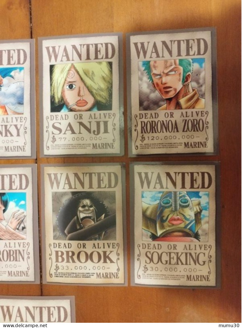 Superbe Lot De 9 Cartes Comme Neuves - Mangas One Piece -  " Wanted Dead Or Alive " - Stripverhalen