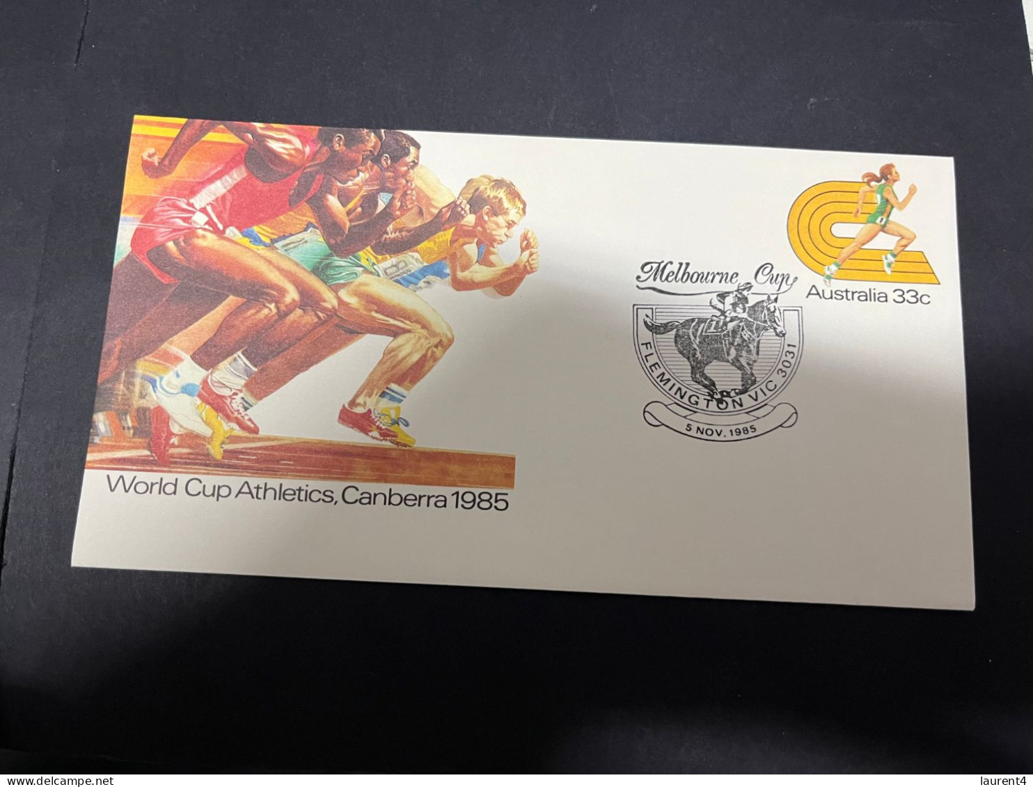 21-4-2024 (2 Z 39) Australia FDC Cover - 1984 - Melbourne Cup (Athletics In Canberra) - Premiers Jours (FDC)