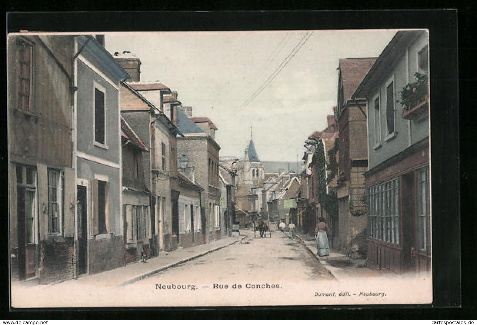 CPA Neubourg, Rue De Conches  - Le Neubourg