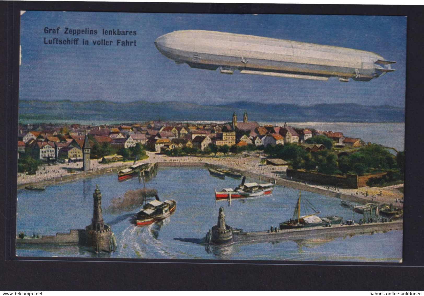 Ansichtskarte Zeppelin Lenkbares Luftschiff In Voller Fahrt - Dirigibili