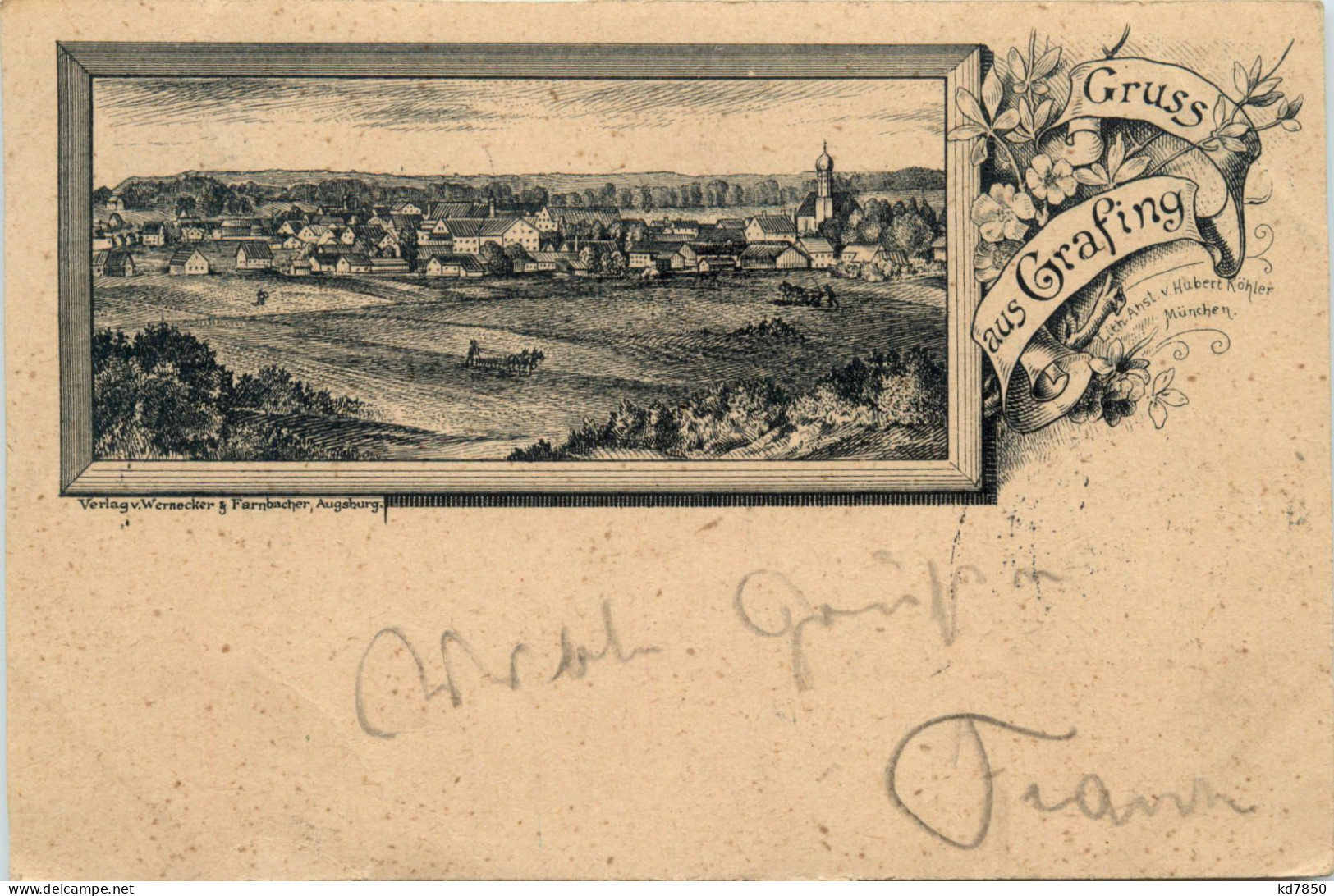 Gruss Aus Grafing - Litho - Ebersberg