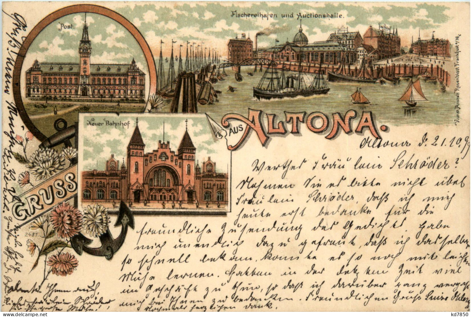 Gruss Aus Altona - Litho - Altona