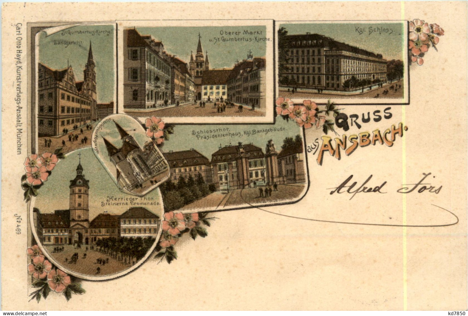 Gruss Aus Ansbach - Litho - Ansbach