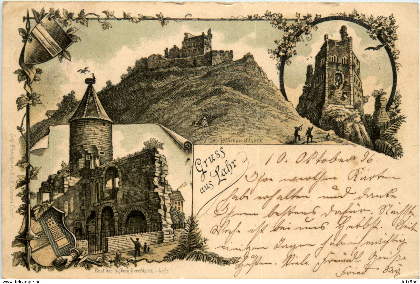 Gruss Aus Lahr - Litho 1895 - Lahr