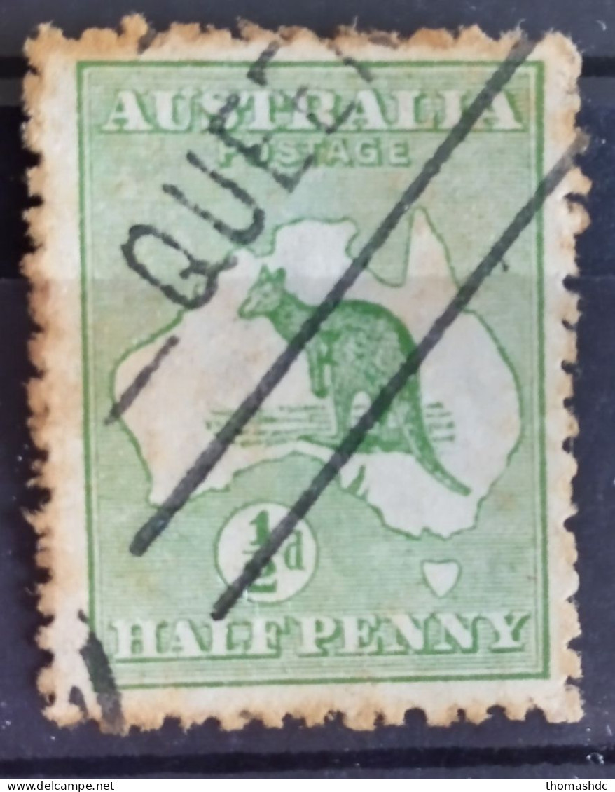 1913 1/2d Green 1st Wmk Die I SG 1 BW 1 Foxing - Usati