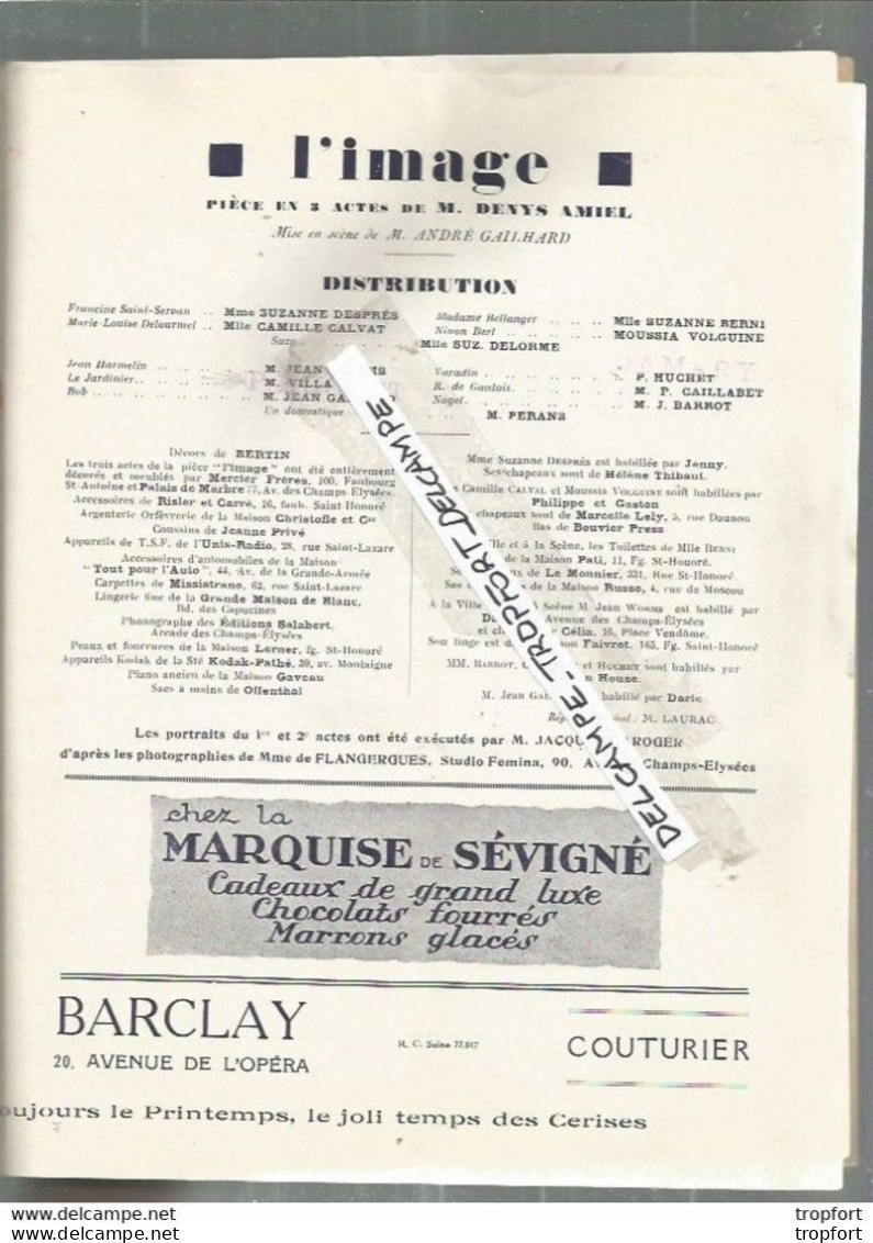 CC / Programme THEATRE FEMINA 1927  Couverture Signé LOUIS ROLLET  L'IMAGE - Programas