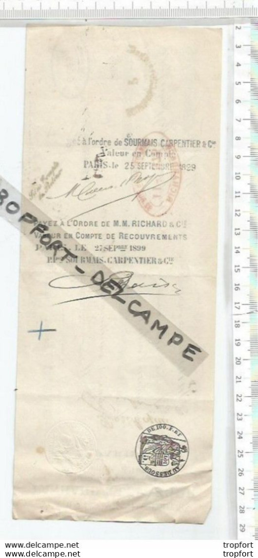 EE /  FACTURE PANHARD LEVASSOR 1899  TAMPON Et CACHET  Nogent Sur Marne - 1900 – 1949