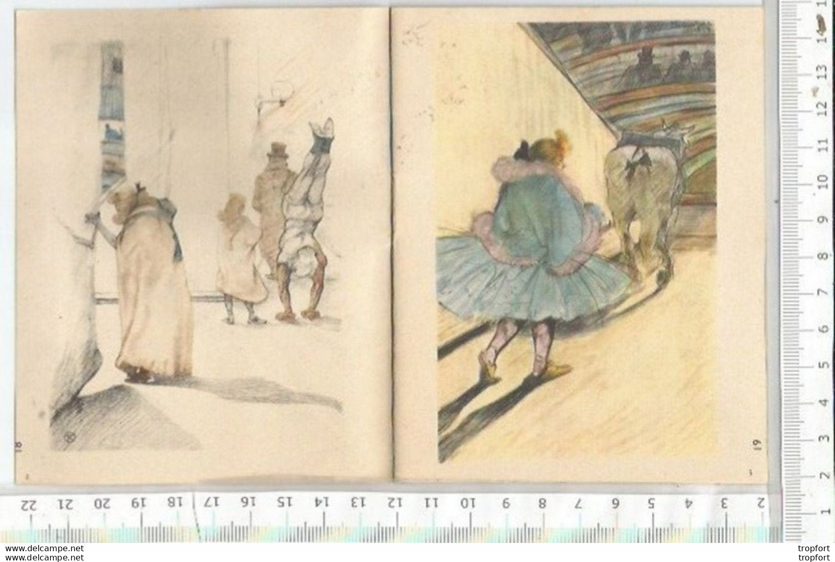 FF / Livret PUBLICITAIRE TOULOUSE LAUTREC Au CIRQUE / Peintures école De PARIS - Reclame