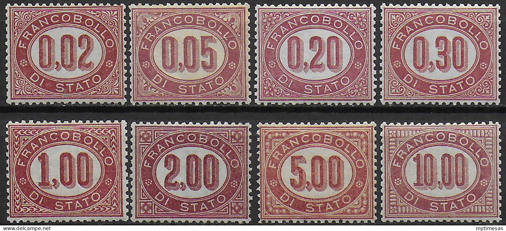 1875 Italia Service 8v. Bc MNH Sassone N. 1/8 - Other & Unclassified