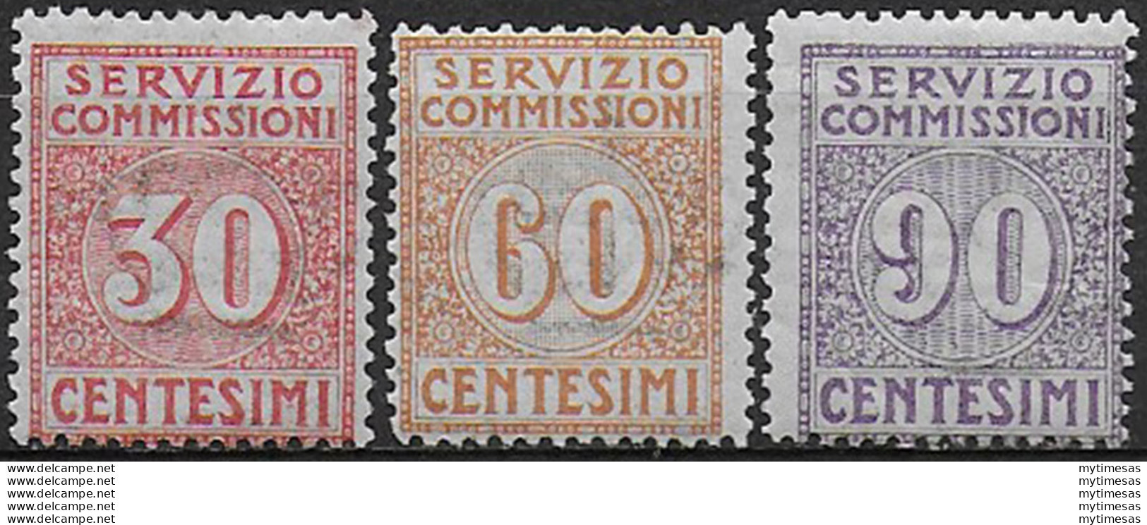 1913 Italia Servizio Commissioni 3v. Mc MNH Sassone N. 1/3 - Sonstige & Ohne Zuordnung