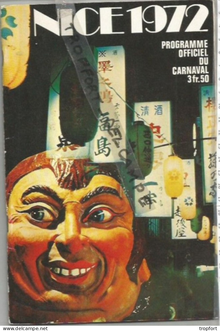 FF / SUPERBE GUIDE Ancien PROGRAMME OFFICIEL Du CARNAVAL De NICE 1972 - Programs