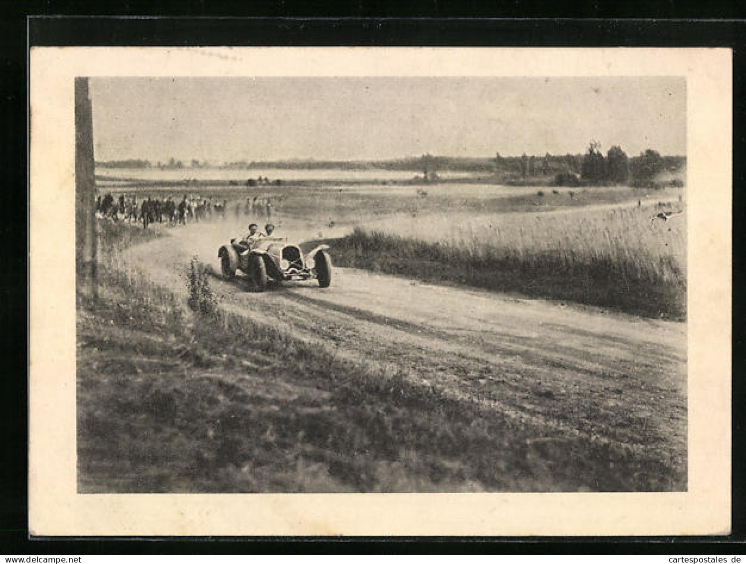 AK Bohdanecsky Okruh, Zeitgenössiches Autorennen Auf Einem Feld  - Other & Unclassified