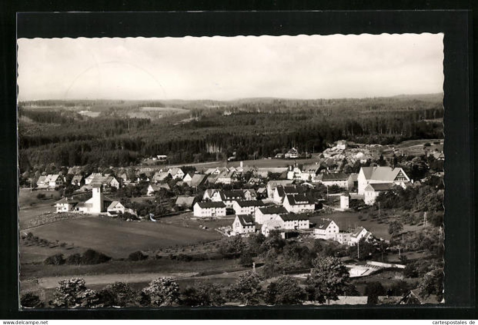 AK Bonndorf /Schwarzwald, Ortspartie Aus Der Vogelschau  - Bonndorf