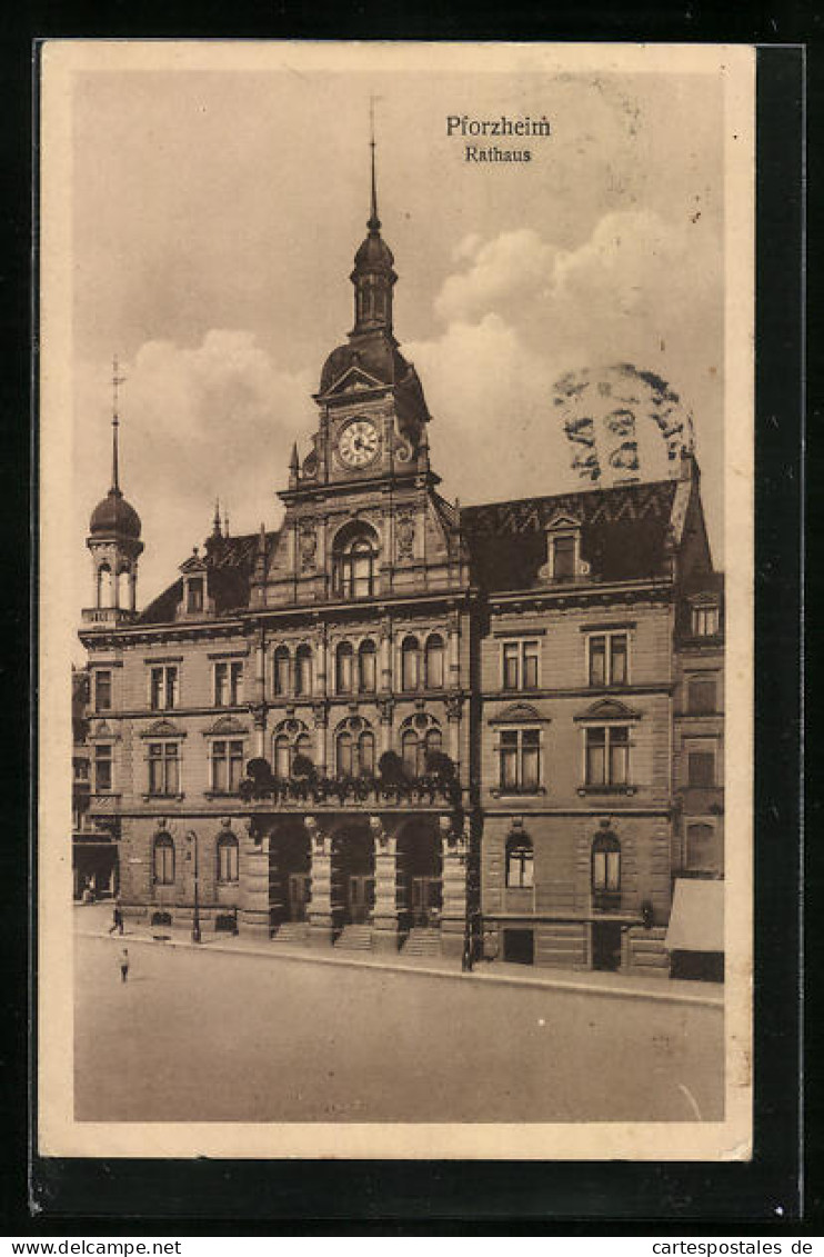 AK Pforzheim, Strassenpartie Mit Rathaus  - Pforzheim