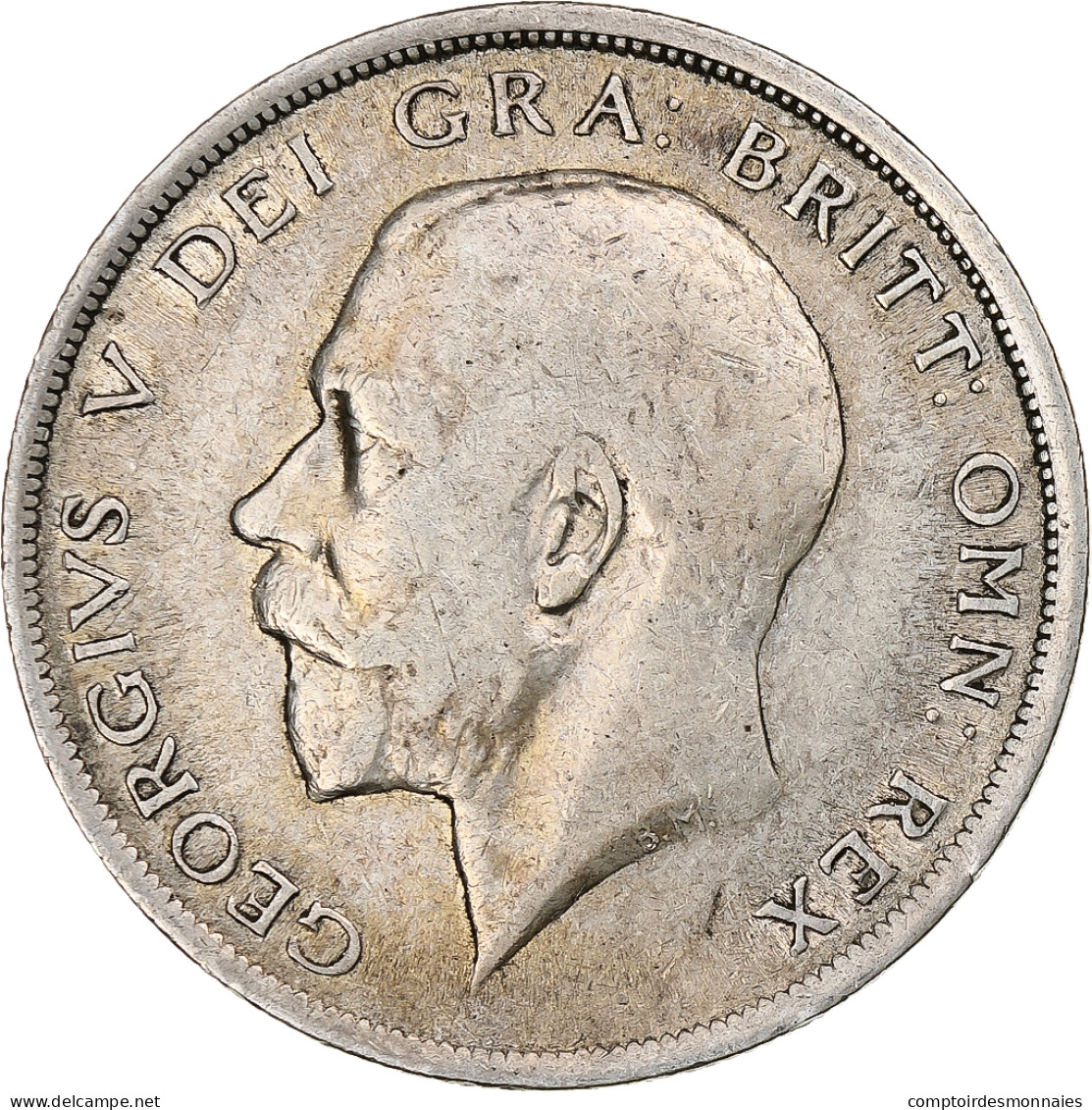 Grande-Bretagne, George V, 1/2 Crown, 1918, Londres, Argent, TTB, KM:818.1 - K. 1/2 Crown