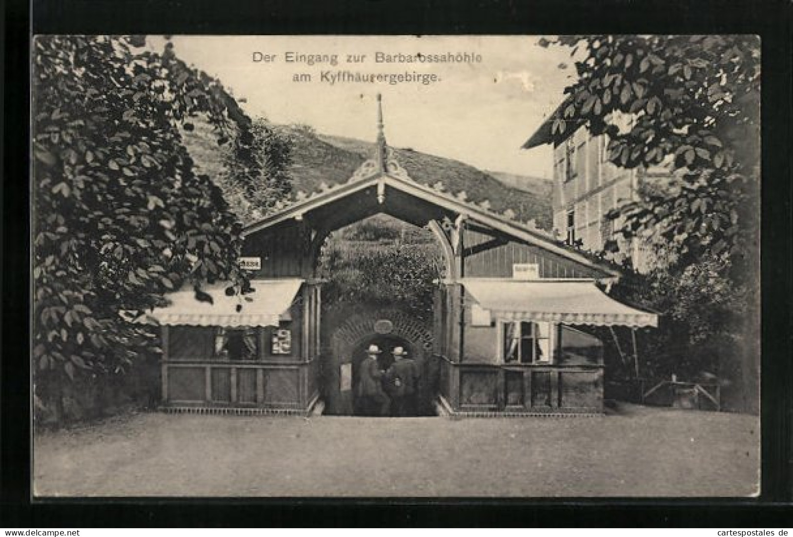 AK Kyffhäuser, Der Eingang Zur Barbarossahöhle Am Kyffhäusergebirge  - Kyffhaeuser