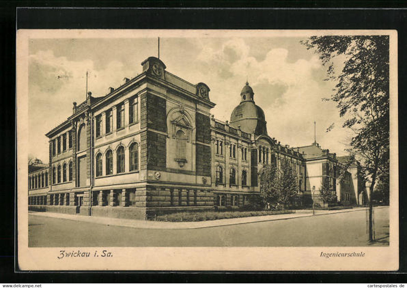 AK Zwickau I. Sa., Ingenieurschule, Gesamtansicht  - Zwickau