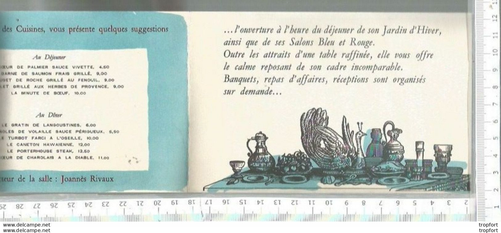 PO / CARTON DEPLIANT PUBLICITAIRE RESTAURANT  LA GRANDE SEVERINE  MENU Carte De Visite Cabaret Russe - Cartes De Visite