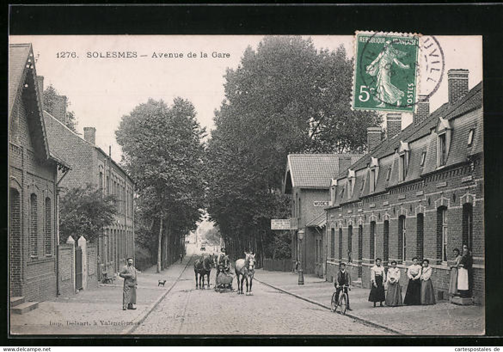 CPA Solesmes, Avenue De La Gare  - Solesmes