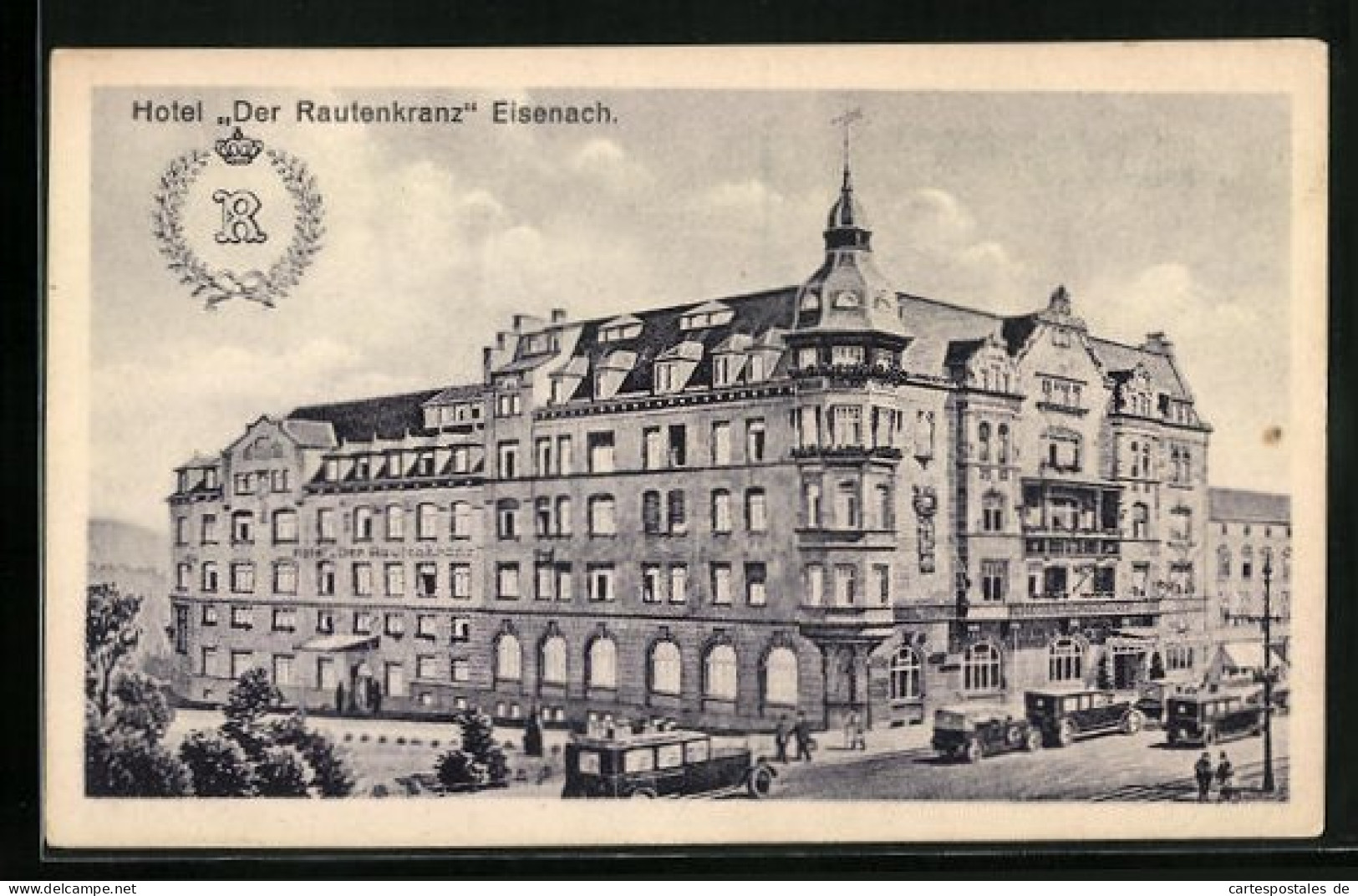 AK Eisenach, Hotel Der Rautenkranz, Autos Vor Dem Gebäude  - Eisenach