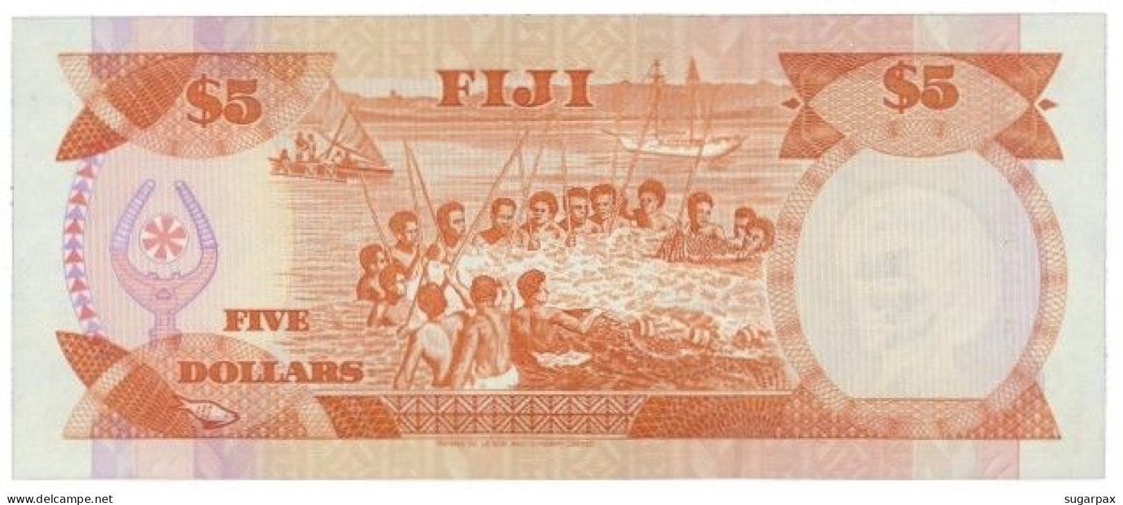 Fiji - 5 Dollars - ND ( 1992 ) - Pick: 93 - AUnc. - Serie A - Fiji