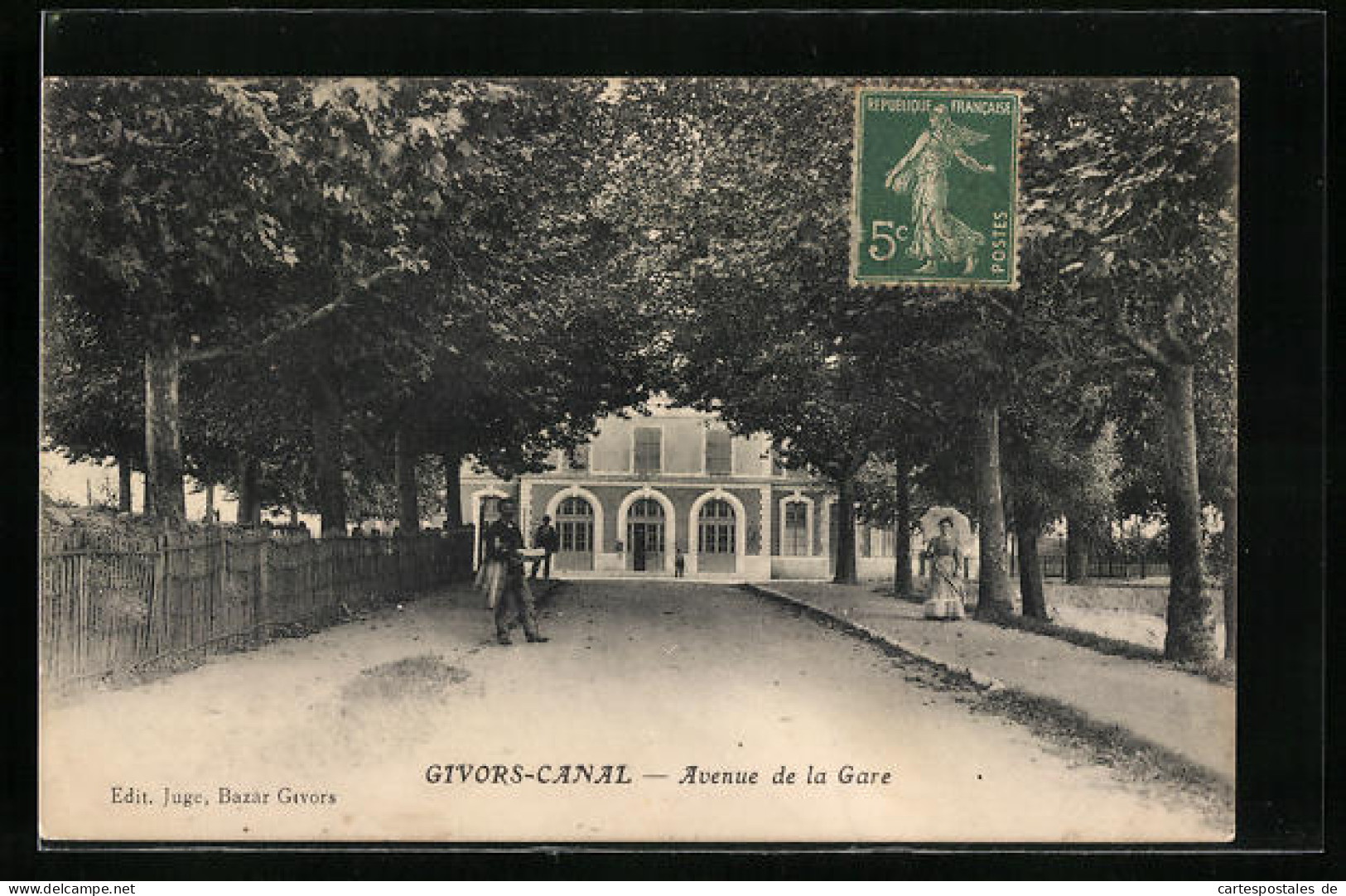 CPA Givors-Canal, Avenue De La Gare, La Gare  - Givors