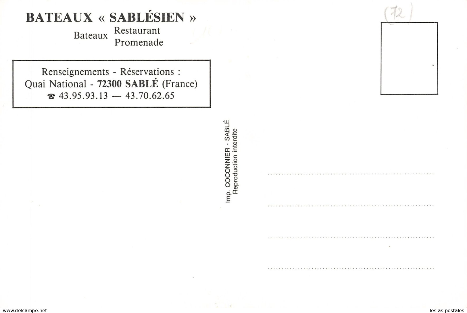72 SABLE BATEAUX - Sable Sur Sarthe