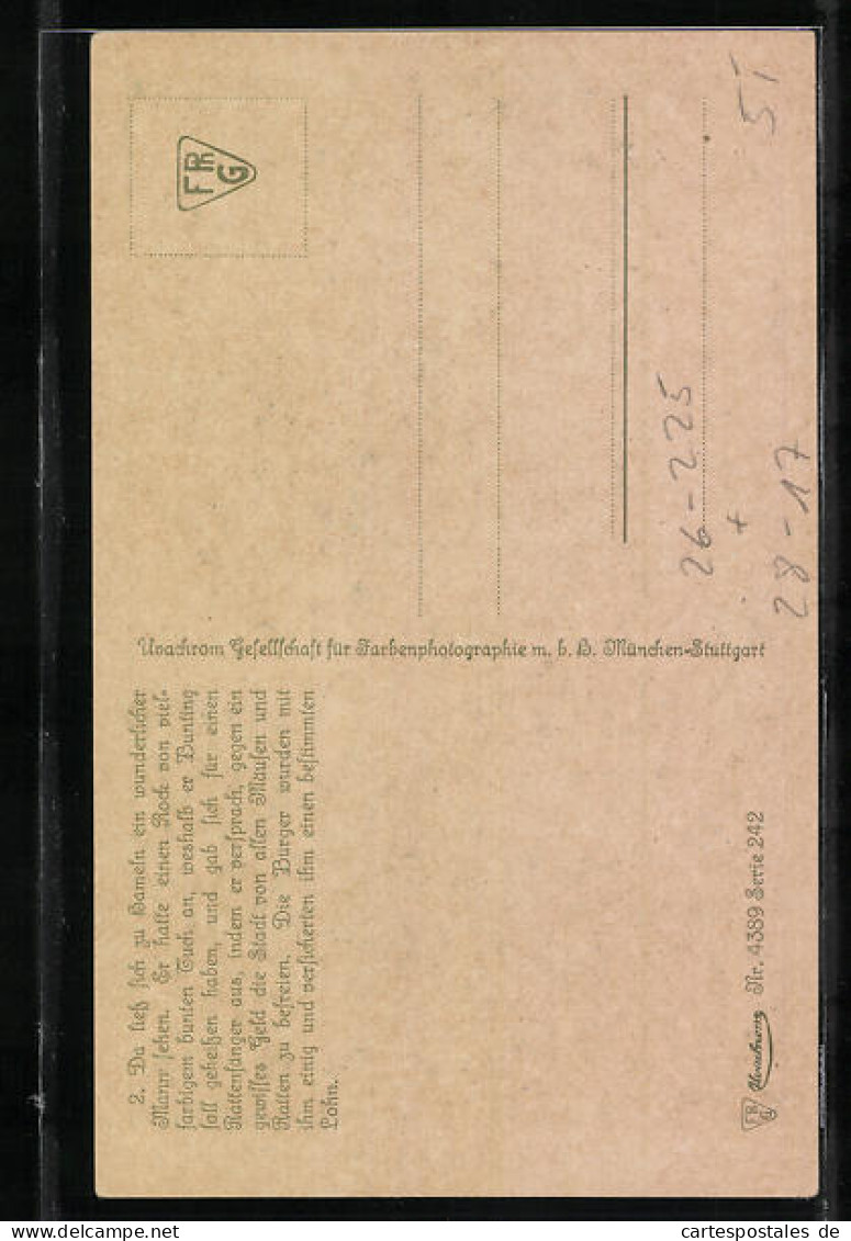 Künstler-AK Oskar Herrfurth: Der Rattenfänger Von Hameln Einigt Sich Mit Den Bürgern Der Stadt über Seinen Lohn  - Fiabe, Racconti Popolari & Leggende