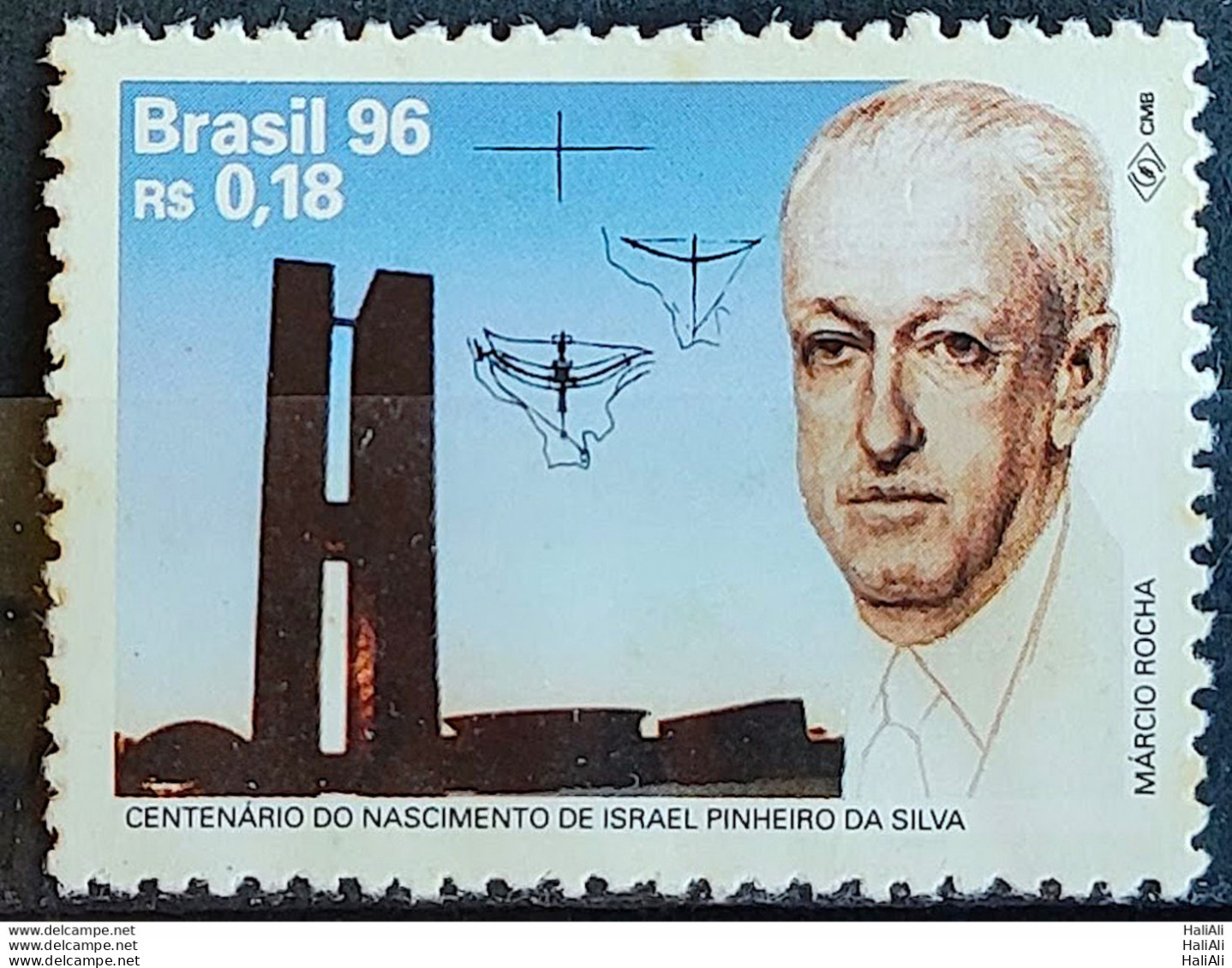 C 1992 Israel Centenary Brazil Stamp Pinheiro Brasilia 1996 - Ungebraucht