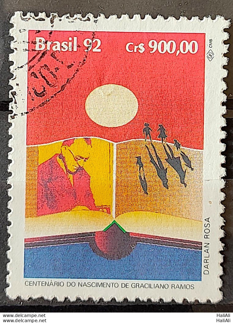 C 1821 Brazil Stamp Book Day Literature Graciliano Ramos 1992 Circulated 1 - Gebraucht