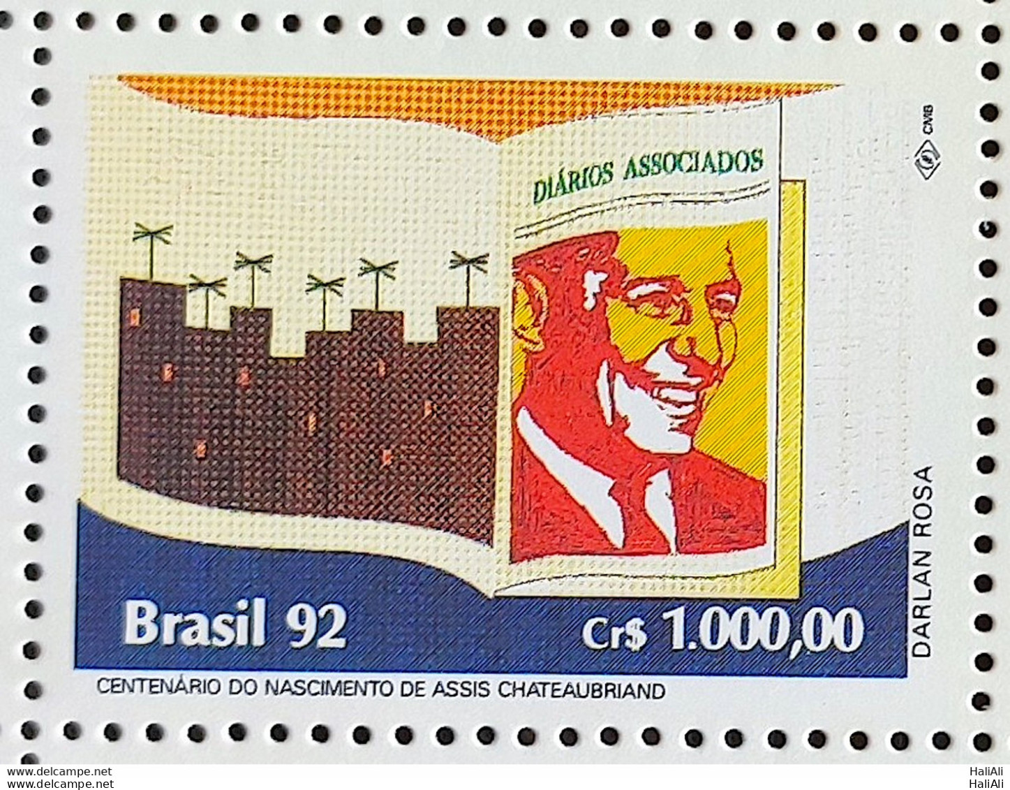 C 1822 Brazil Stamp Day Of The Book Assis Chateaubriand Literature 1992 - Ungebraucht