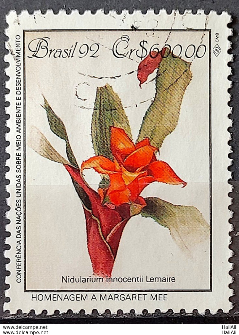 C 1805 Brazil Stamp Conference Environment Mata Atlantica Margaret Mee Nidularium 1992 Circulated 4 - Gebraucht