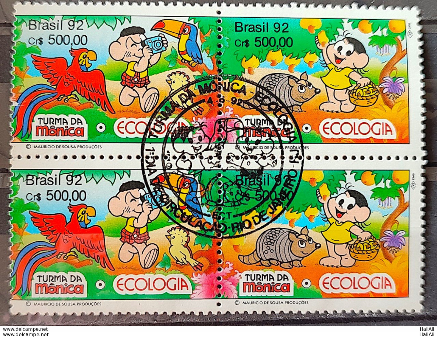 C 1803 Brazil Stamp Class Of Monica Children's Drawing Child Cascao 1992 Block Of 4 CBC RJ - Ungebraucht