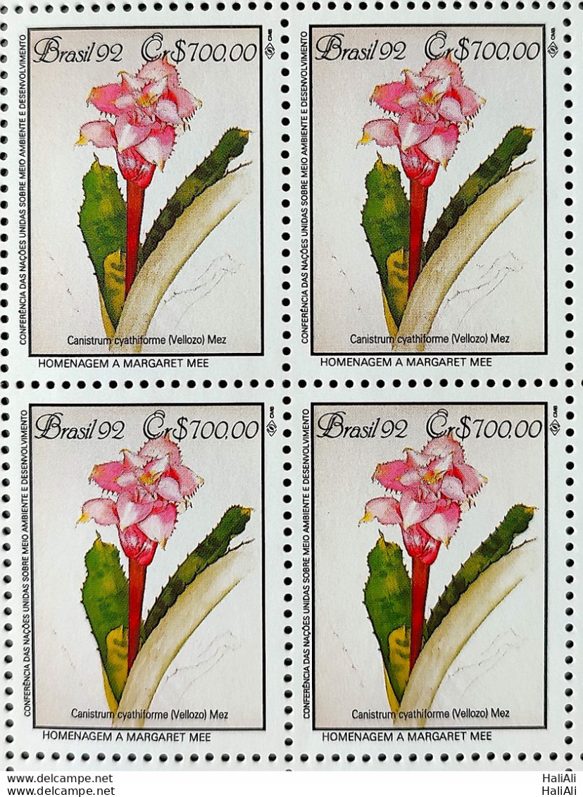 C 1805 Brazil Stamp Conference Environment Mata Atlantica Margaret 1992 Block Of 4 Complete Series - Neufs