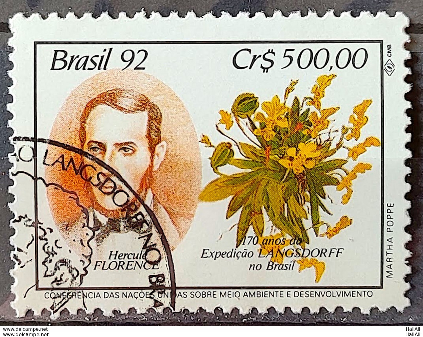 C 1794 Brazil Stamp Expedition Longsdorff Environment Florence Flora 1992 Circulated 2 - Gebraucht