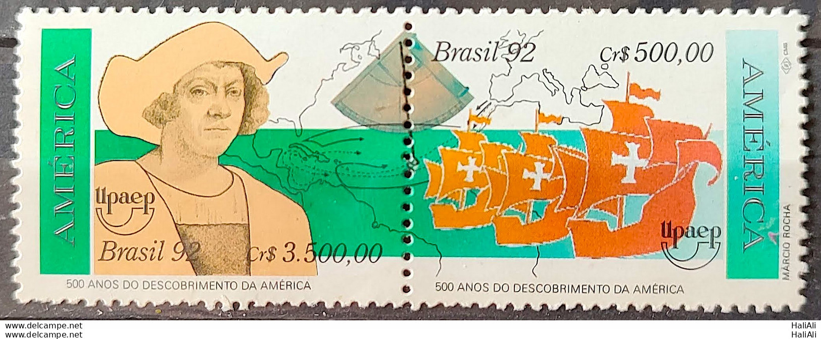 C 1788 Brazil Stamp Upaep Cristovao Colombo Map Spain 1992 - Unused Stamps