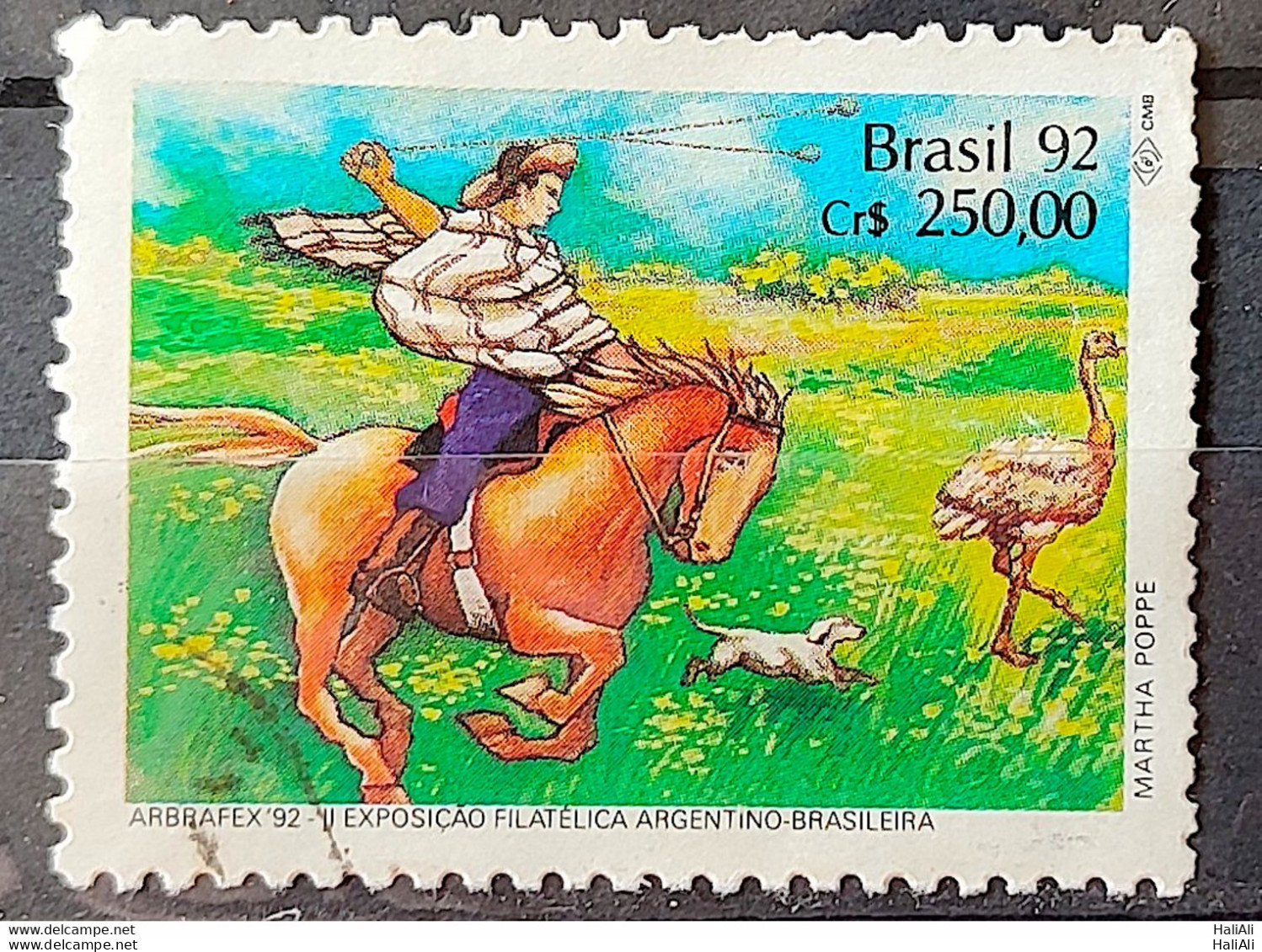 C 1780 Brazil Stamp Arbrafex Argentina Custom Gauchos Horse 1992 Circulated 9 - Used Stamps