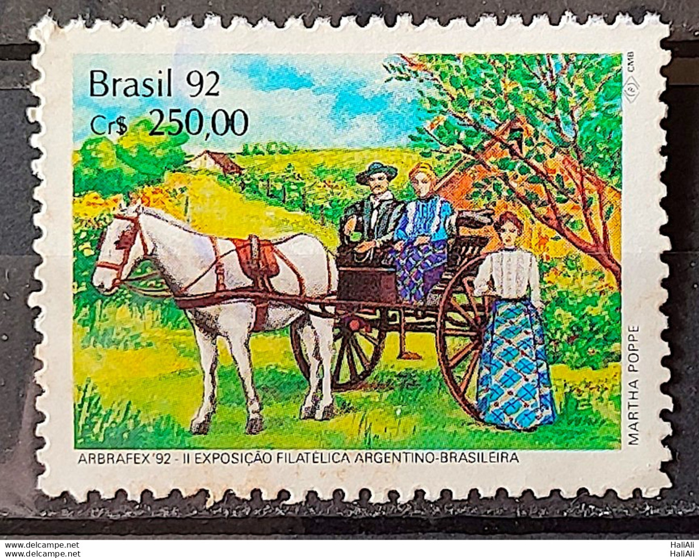 C 1779 Brazil Stamp Arbrafex Argentina Costumes Gauchos Horse Carrete Barrow 1992 Circulated 11 - Gebruikt